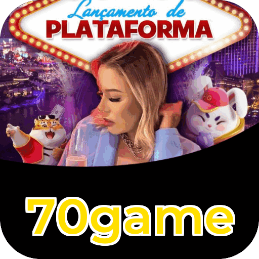 Interface do aplicativo 70game mostrando jogos disponíveis no iOS e Android